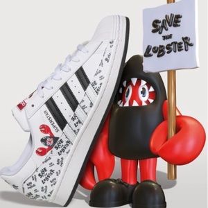 Adidas X Phillip Colbert Superstar Save The Lobster Shoes Sneakers Kids 4.5 NEW